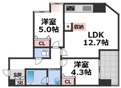 アーデンタワー北堀江の間取り画像