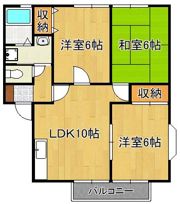 アザレア藤原F棟の間取り画像