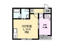 ベイルーム白根Ⅱの間取り画像