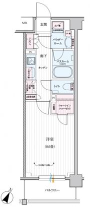 デュオステージ品川西大井の間取り画像