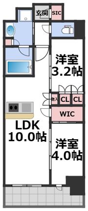 コンフォリア・リヴ博労町一丁目Qの間取り画像
