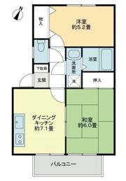 フォブールかざしヶ丘Eの間取り画像