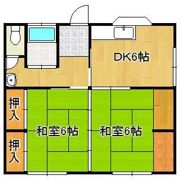 寒竹貸家 4の間取り画像