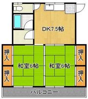 朝霧荘の間取り画像