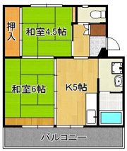 ビレッジハウス直方 5号棟の間取り画像