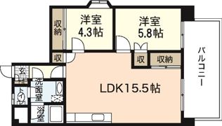 第二タウン皆賀の間取り画像