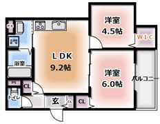 クリエオーレ三ツ島Ⅰの間取り画像
