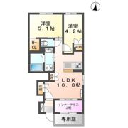 ルガルボニート北熊本の間取り画像