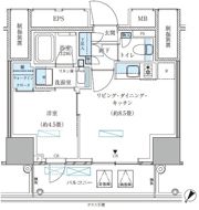 パークアクシス五反田スカイタワーの間取り画像
