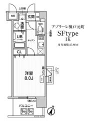 アプリーレ神戸元町の間取り画像