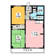 虫明第2マンションの間取り画像