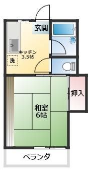 コーポ広栄の間取り画像