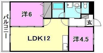 シャンシュール松山の間取り画像