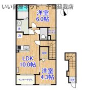 （仮称）市原市青柳新築アパート②の間取り画像
