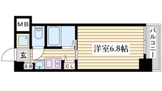 エステムコート神戸ハーバーランド前Ⅱの間取り画像