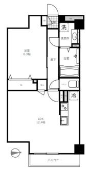 ドメーヌ神楽坂の間取り画像