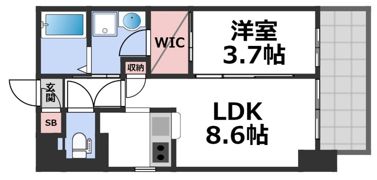 プレサンスNEO長堂アウローラの間取り画像
