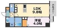 ミラージュパレス天王寺堀越町の間取り画像