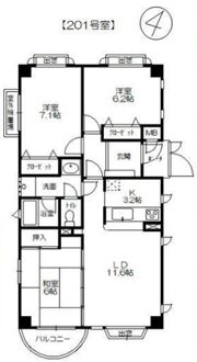 メゾン・ド・レーブ本山の間取り画像
