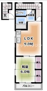 出口ハイツの間取り画像