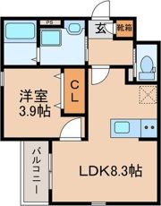 Crecia一宮Ⅱ(クレシアイチノミヤツー)の間取り画像