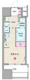 パークフラッツ弁天町駅前の間取り画像