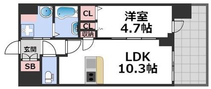 スプランディッド難波キャトルの間取り画像