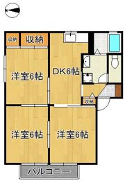 ヴィラ本城 A・B・Cの間取り画像
