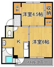 ビレッジハウス畑1号棟の間取り画像
