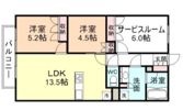 レーベン富山VALEST TOWERの間取り画像
