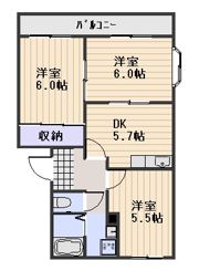 シャインブライトリー壱番館の間取り画像