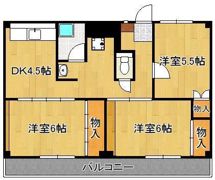 ビレッジハウス則松 3号棟の間取り画像