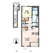 クオーレ西新町の間取り画像