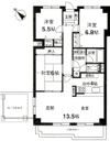 マンション掃部山公園の間取り画像