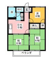 アムール秋山Aの間取り画像