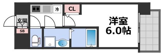エスリード大阪城EASTの間取り画像