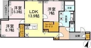 ルヴィータ川名山町の間取り画像