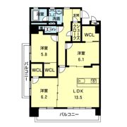 ウッドフォレスト熊本駅前の間取り画像