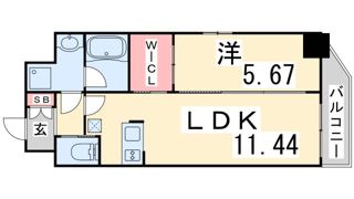 プレジオ神戸WESTの間取り画像