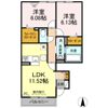 アンファングB棟の間取り画像