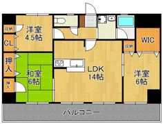 パラシオ二島の間取り画像