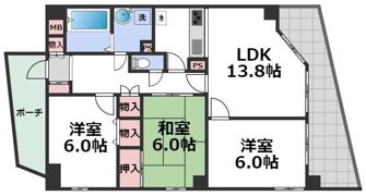 リーフ天王寺の間取り画像