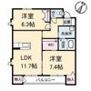 グランマスト多治米 A棟の間取り画像