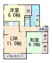 ハイツ上野東の間取り画像