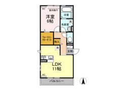 グランパルクききょう B棟の間取り画像