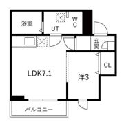 メリディアン貝ヶ森壱番館の間取り画像
