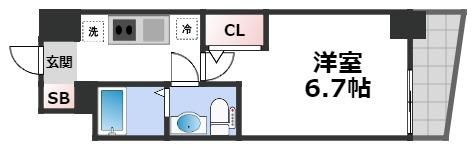SERENiTE本町refletの間取り画像
