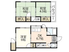 常岡メゾネットの間取り画像