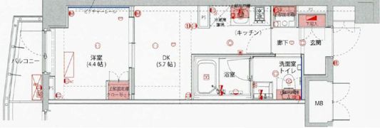 ハーモニーレジデンス神楽坂ヒルスSecondの間取り画像
