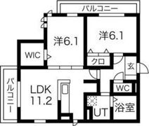 グランスタ花山の間取り画像